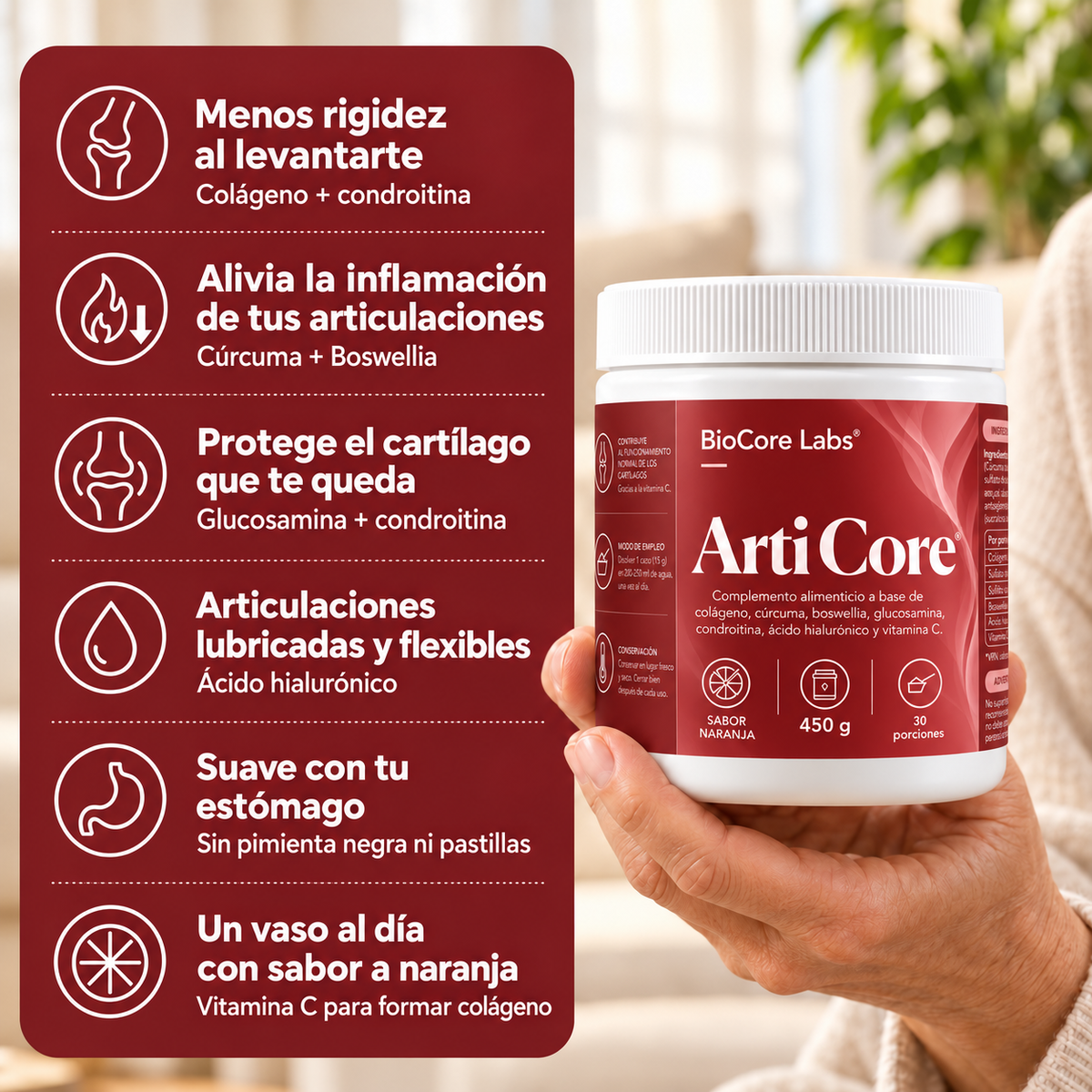Sistema contra la rigidez y dolor articular