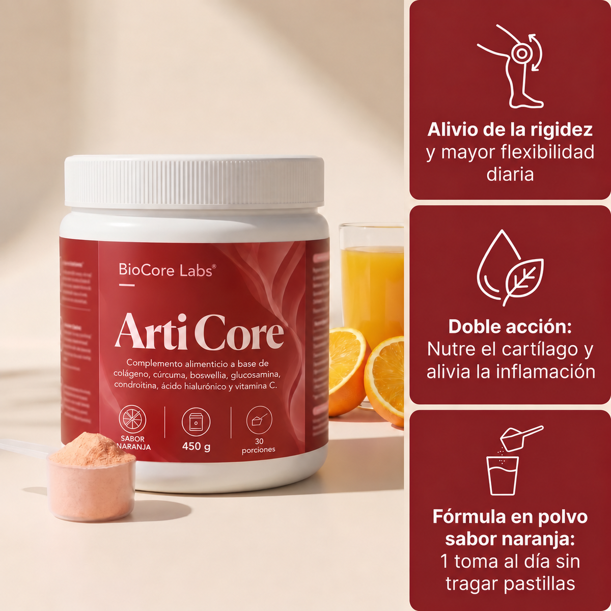 Sistema contra la rigidez y dolor articular